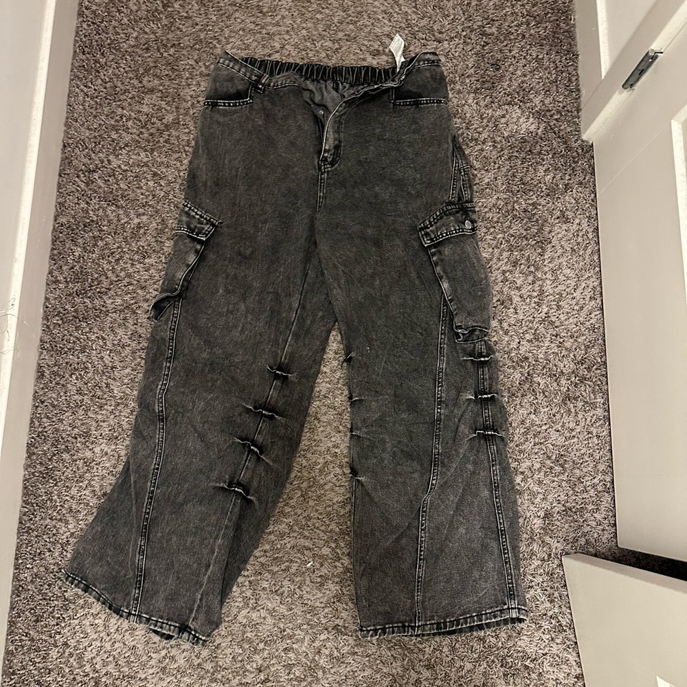 SHEIN Dark Gray Denim Pants
